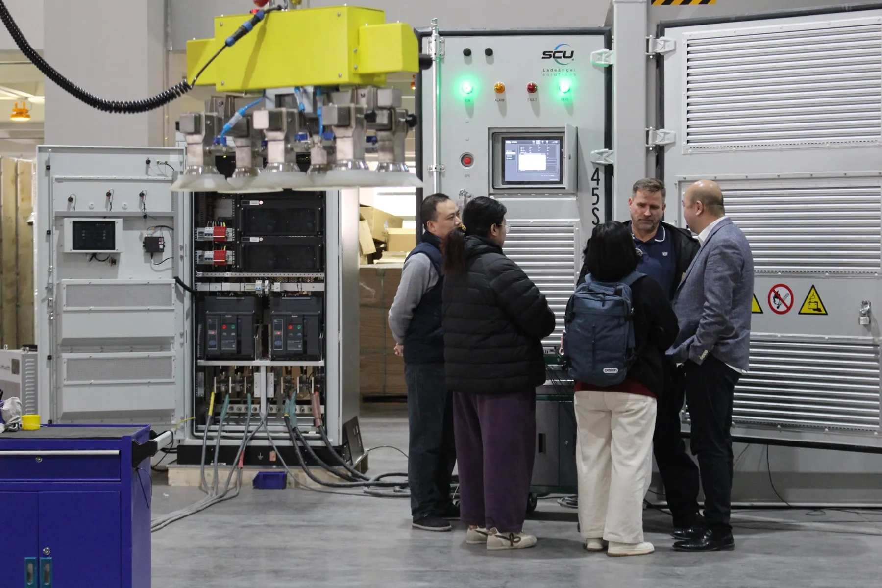 Factory visit at an open battery storage system